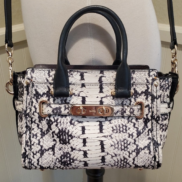 Coach Swagger 20 Snake Embossed Bag - Picture 1 of 15